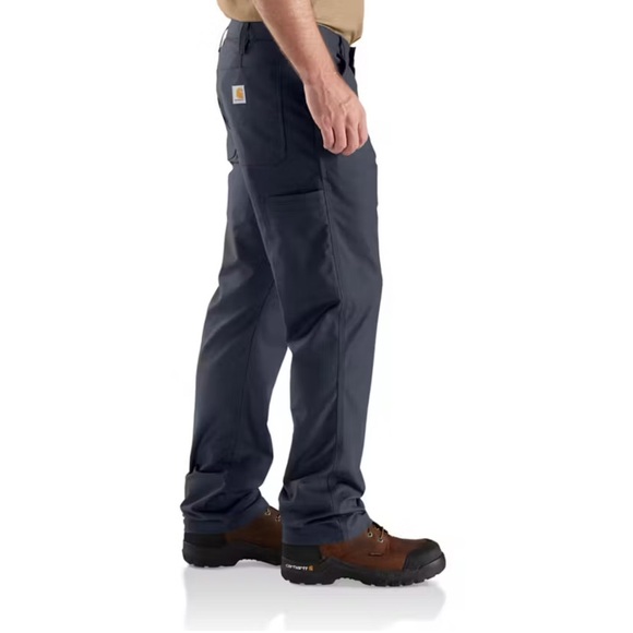CARHARTT Rugged Flex Relaxed Fit Canvas Work Pant in Navy - Picture 2 of 9